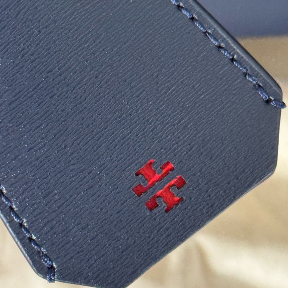 New Year New Tori Burch Navy Tote with Red Interior! - Picture 8 of 9
